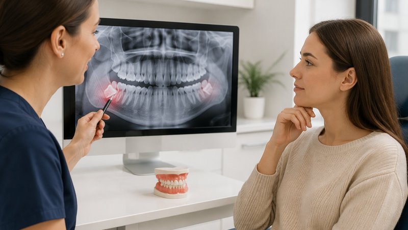 Fjerning av visdomstann – panoramarøntgen viser visdomstann Dentix Tannhelse Nesodden