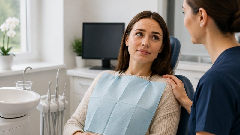 Tannbehandlingsangst – engstelig pasient i samtale med tannlege Dentix Tannhelse Nesodden